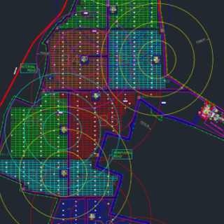 Wireless solar plant layout